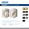 SCHLAGE Lock Company B60CAM622 Series Deadbolt Camelot Rose Single Cylinder Deadbolt, Matte Black view 3