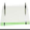 Fab Glass and Mirror Rectangle Floating Glass Shelf Kit, 10" L x 21" W, Clear Tempered Glass view 1