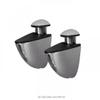 Fab Glass and Mirror Rectangle Floating Glass Shelf Kit, 10" L x 21" W, Clear Tempered Glass view 2