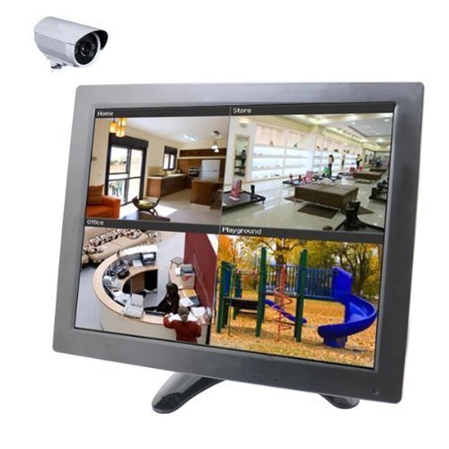 BONDWL 10.1 inch CCTV Camera TFT LCD Video Monitor Surveillance Monitor Security Camera Monitor with AV HDMI BNC VGA Input for PC CCTV Home Security -Stand & Rotating Screen