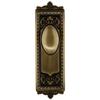 Grandeur Windsor Plate with Eden Prairie Knob, Passage - 2.375", Vintage Brass view 2