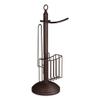 nu Steel TGORB15H Free Standing Toilet Paper Holder Stand Bathroom & Newspaper and Magazine Rack for Bathroom, Toilet Tissue Paper Roll Storage, Oil Rubbed Bronze Finish view 1