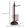 nu Steel TGORB15H Free Standing Toilet Paper Holder Stand Bathroom & Newspaper and Magazine Rack for Bathroom, Toilet Tissue Paper Roll Storage, Oil Rubbed Bronze Finish view 3