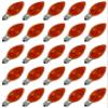 Creative Hobbies Transparent Orange C7 Light Bulbs - 7 Watt, Steady Burning, Candelabra Base - Ideal for Halloween Pumpkin Lights & Christmas | Box of 25 view 1