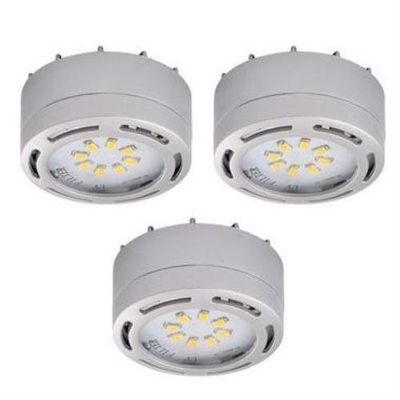 America Elex LED Under Cabinet Puck Light Accent Kit 120 Volts (Set of 3 Puck Lights) (Nickel)