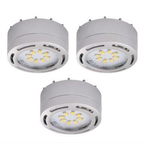 America Elex LED Under Cabinet Puck Light Accent Kit 120 Volts (Set of 3 Puck Lights) (Nickel)