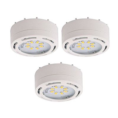 America Elex LED Under Cabinet Puck Light Accent Kit 120 Volts (Set of 3 Puck Lights) (White)