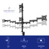 VIVO Quad Monitor Adjustable Heavy Duty Mount, Articulating Stand for 4 LCD Screens up to 24 inches STAND-V004Y view 3