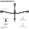 VIVO Quad Monitor Adjustable Heavy Duty Mount, Articulating Stand for 4 LCD Screens up to 24 inches STAND-V004Y view 4