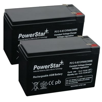 PowerStar replacement 12v 9.0ah for Compatible with apc RBC38 RBC40 RBC48 RBC51 RBC106 RBC110 RBC1