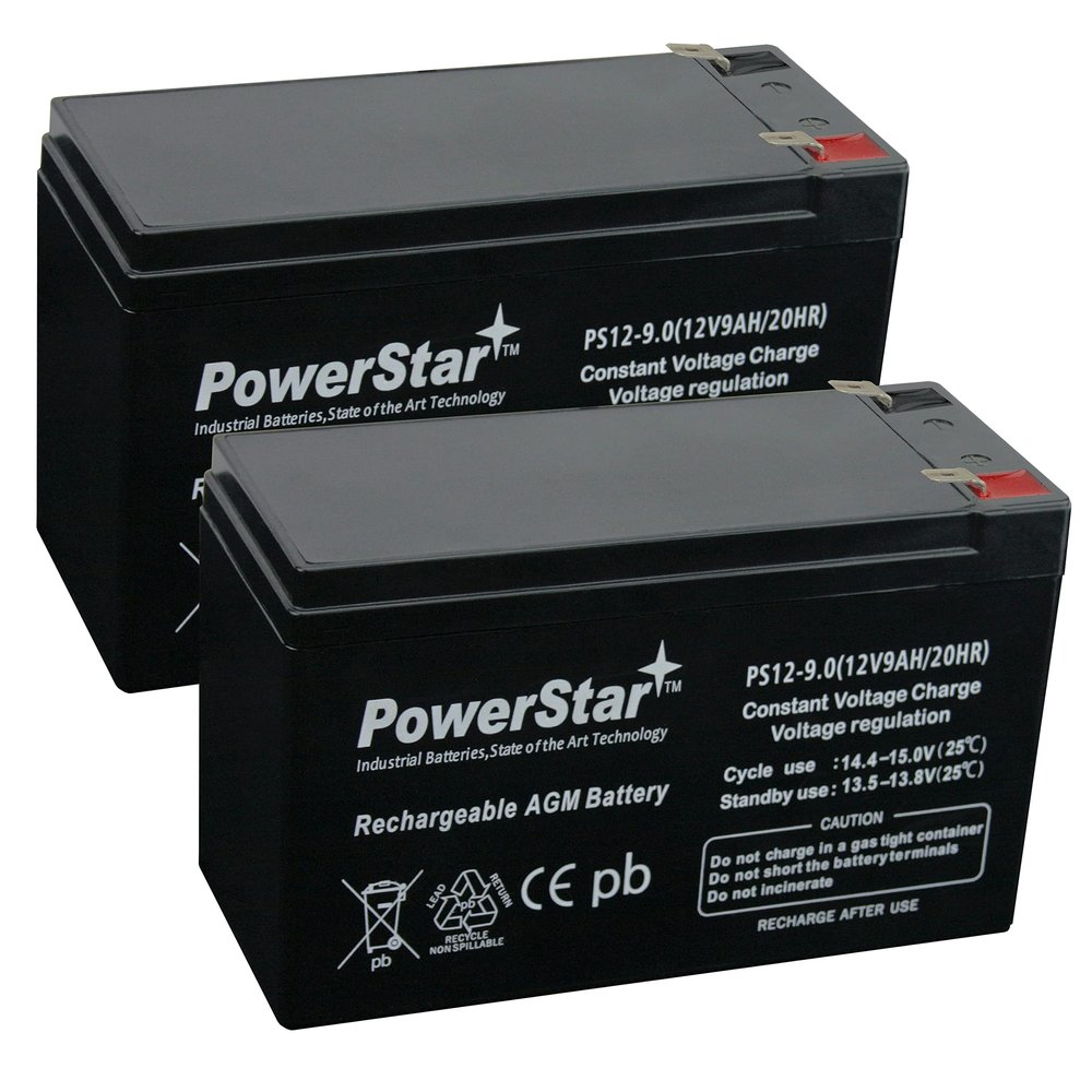 PowerStar replacement 12v 9.0ah for Compatible with apc RBC38 RBC40 RBC48 RBC51 RBC106 RBC110 RBC1