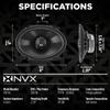 NVX VSP68 600W Peak (200W RMS) 6x8 V-Series 2-Way Coaxial Speakers with 25mm Silk Dome Tweeters view 3