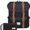 KAUKKO Travel Laptop Backpack Outdoor Rucksack Causal backpack Fits 15.6"(Nylon Black2pc) view 1