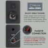 Micca MB42X Advanced Bookshelf Speakers for Home Theater Surround Sound, Stereo, and Passive Near Field Monitor, 2-Way (Black, Pair) view 2