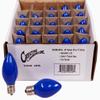 Creative Hobbies Box of 25 Light Bulbs -C7, Steady Burning - Opaque Blue - 7 Watt, Nickel Plated Candelabra Base, Extended Life, Great for Night Lights, Decorative Lights and Christmas Strings view 2