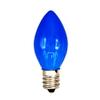 Creative Hobbies Box of 25 Light Bulbs -C7, Steady Burning - Opaque Blue - 7 Watt, Nickel Plated Candelabra Base, Extended Life, Great for Night Lights, Decorative Lights and Christmas Strings view 3