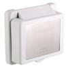 Marinco 3050BI Inlet, Breaker, 30A 125V, Square, White view 1