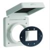 Marinco 3050BI Inlet, Breaker, 30A 125V, Square, White view 2
