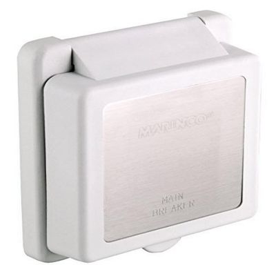 Marinco 304EL-B.NT Inlet, 30A 125V, Round, No SS Trim, White