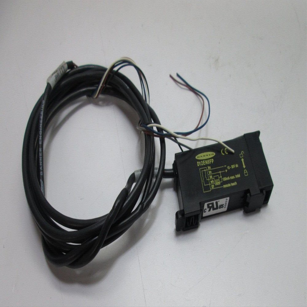 BANNER Engineering D12EN6FP 41959 - D12 Expert Series: Plastic Fiber Optic; Range: Depends ON Fiber; Input: 10-30V DC; Output: SPST NPN; 2 M (6.5 FT) Cable