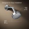 Kohler 72416-CP Awaken G90 Single-function showerhead, 1.5 gpm, Polished Chrome view 3