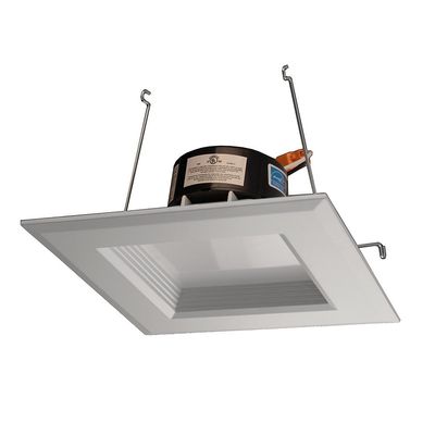NICOR Lighting 5 inch White Square LED Recessed Downlight in 2700K (DQR5-10-120-2K-WH-BF)