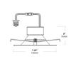 NICOR Lighting 6 inch White Square LED Recessed Downlight in 2700K (DQR6-10-120-2K-WH-BF) view 4