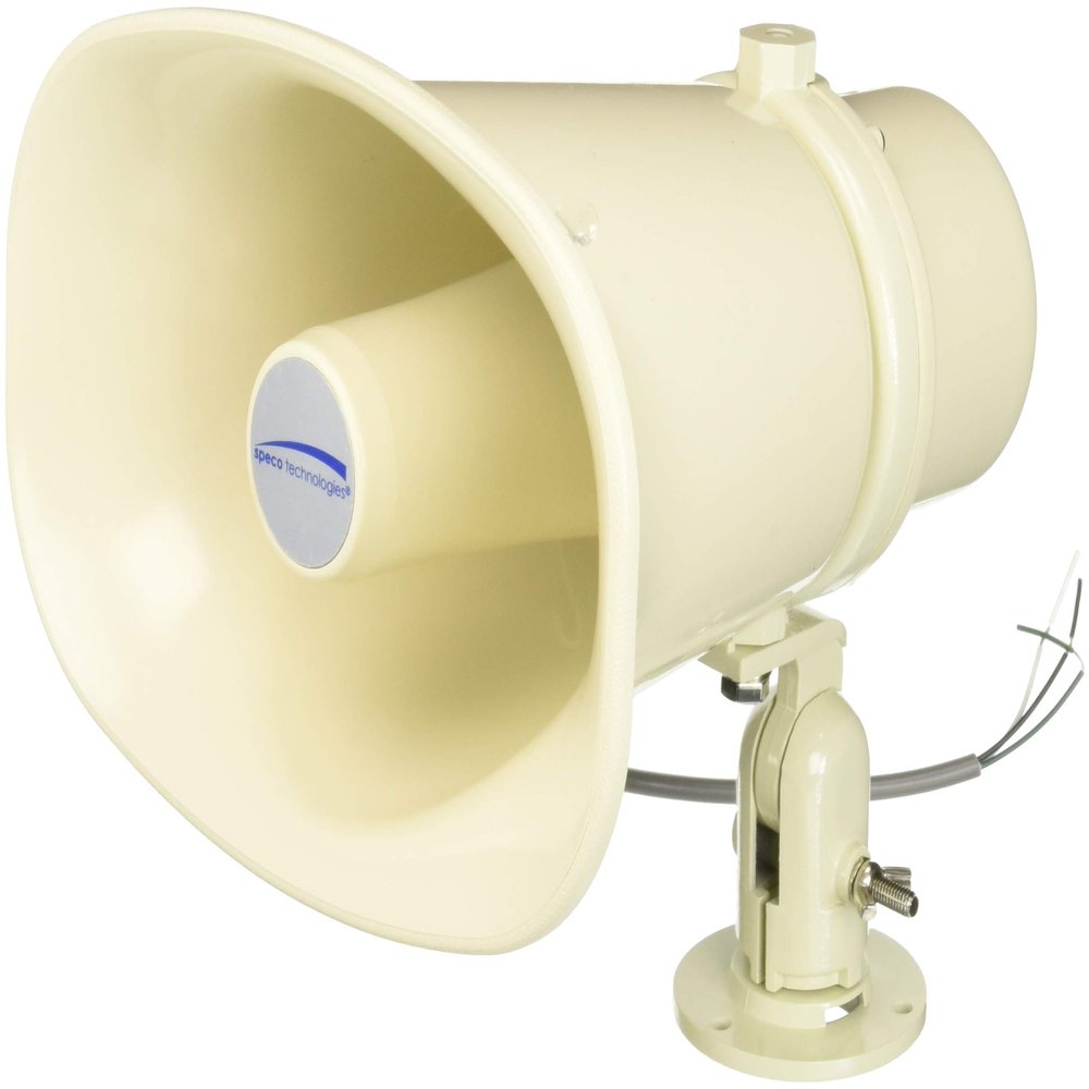 PA Weatherproof Speaker, 8-57/64"D, ABS