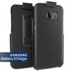 Samsung Galaxy S7 Edge Belt Clip Case, Encased Ultra Thin [SlimShield Series] Case & Holster (2016) Ultimate Style + Protection (Smooth Black) view 1