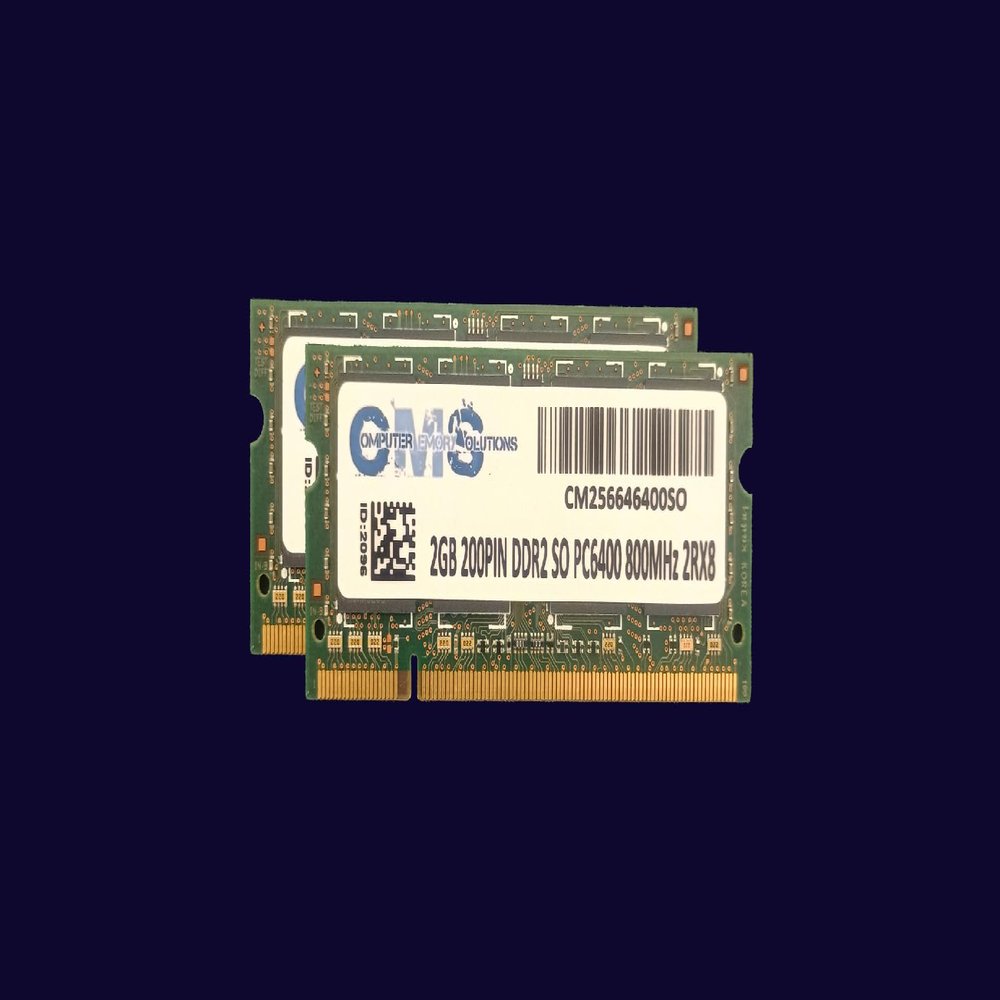 CMS 4GB (2X2GB) DDR2 6400 800MHZ Non ECC SODIMM Memory Ram Compatible with Dell Precision Mobile Workstation M65 - A39