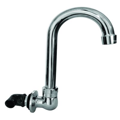 AA Faucet AA-515G Heavy Duty Single Splash Mount No Lead Faucet w/ 3-1/2" Swivel Gooseneck Spout, NSF Approved.