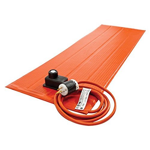 BriskHeat AO-36001-98 SRL06121PADJB Silicone Heating Blanket with Controller, 50-425F, 6x12 Size, 120 Volt, 180 Watt, Orange