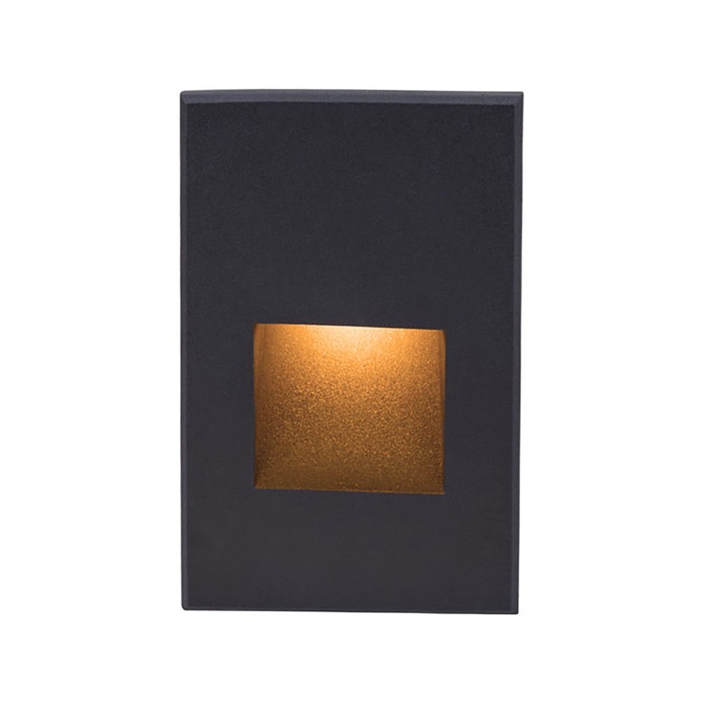 WAC Landscape Lighting, LEDme 120V LED Vertical Indoor and Outdoor Step and Wall Light Amber 1800K LED in Black