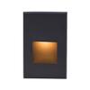 WAC Landscape Lighting, LEDme 120V LED Vertical Indoor and Outdoor Step and Wall Light Amber 1800K LED in Black view 1