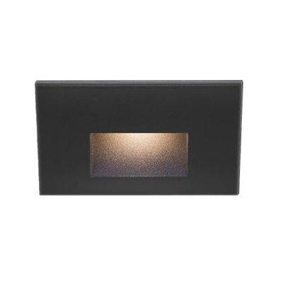 WAC Landscape Lighting, LEDme 120V LED Horizontal Indoor and Outdoor Step and Wall Light 3000K Built-in LED in Black