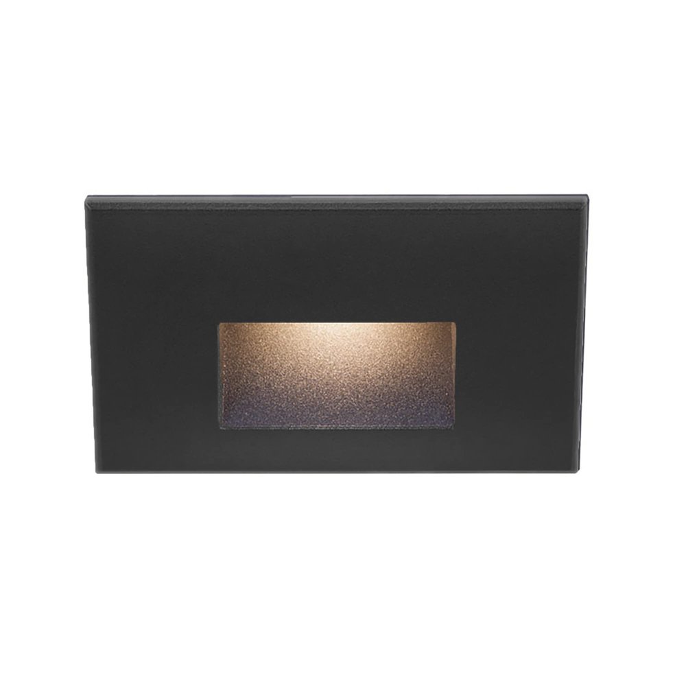 WAC Landscape Lighting, LEDme 120V LED Horizontal Indoor and Outdoor Step and Wall Light 3000K Built-in LED in Black
