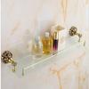 GOWE Luxury Carving Antique Single Tier Bathroom Glass Shelf Wall Mounted Bathroom Cosmetic Storage Rack Bathroom accessories view 1