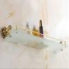 GOWE Luxury Carving Antique Single Tier Bathroom Glass Shelf Wall Mounted Bathroom Cosmetic Storage Rack Bathroom accessories view 2