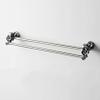 GOWE Wall Mounted Fashion Ancient tin color Bathroom Accessories Aluminum Rose Double Towel Bar,Towel Shelf view 1