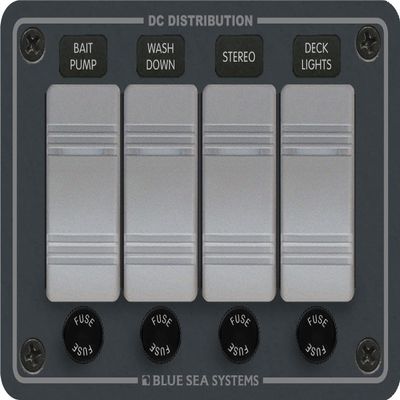 Blue Sea - 8262-BSS Panel H2O 12VDC AGC 4pos H (1EA)