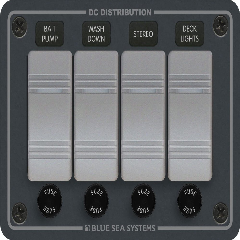 Blue Sea - 8262-BSS Panel H2O 12VDC AGC 4pos H (1EA)