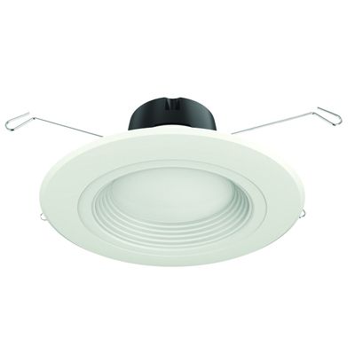 Halco DL6FR18/930/RT/LED 99943 5"-6" LED Retrofit Downlight 18W 3000K Dimmable E26 Replaceable-White Trim White Baffle Fixture