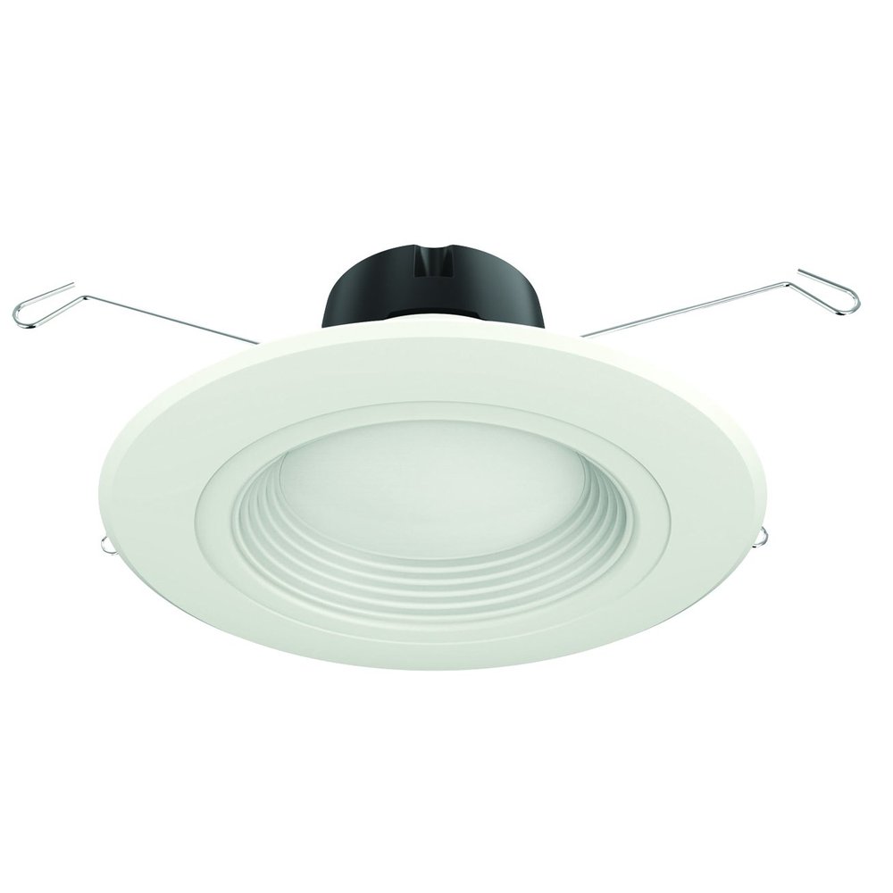 Halco DL6FR18/930/RT/LED 99943 5"-6" LED Retrofit Downlight 18W 3000K Dimmable E26 Replaceable-White Trim White Baffle Fixture