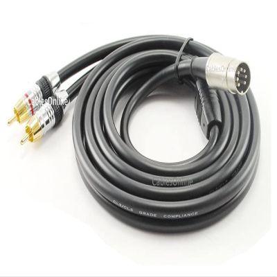 CablesOnline 6ft 7-Pin Din Male to 2-RCA Male Professional Premium Audio Cable for Bang & Olufsen, Naim, Quad...Stereo Systems (BO-2706)