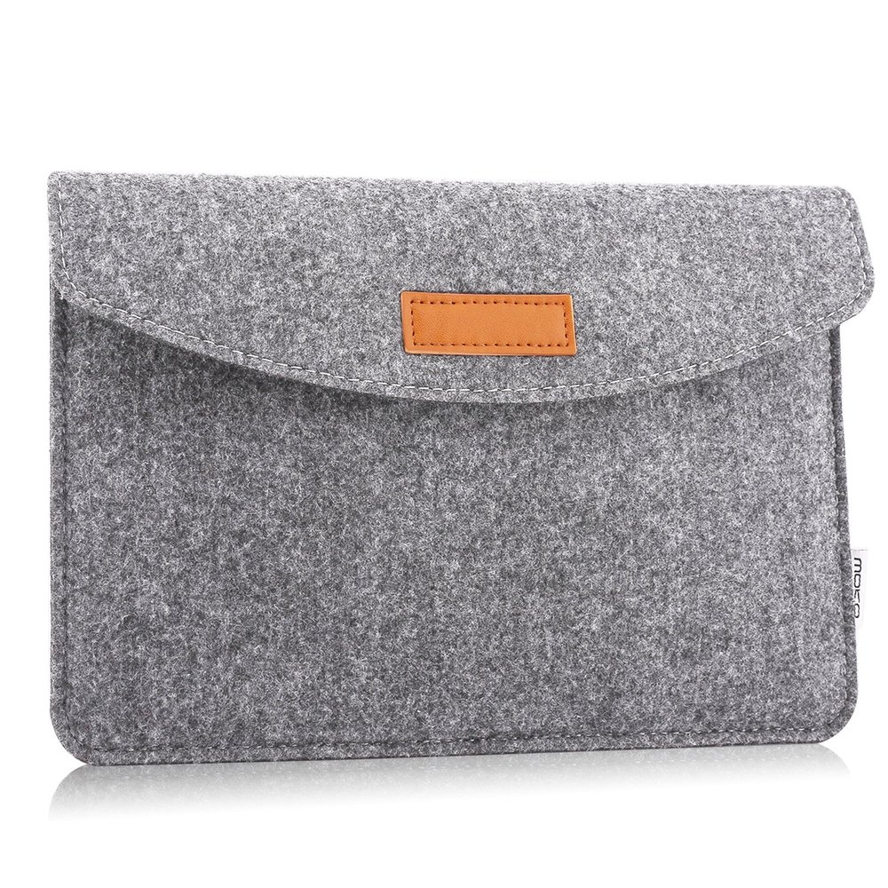 MoKo 9-11 Inch Felt Tablet Sleeve Bag Carrying Case Fits with Tab S8/S9 11", iPad Pro 11 inch, iPad 10th Gen 10.9, iPad 9/8/7th 10.2, iPad Air 5/4th 10.9, iPad Air 3 10.5, iPad 9.7 - Light Gray