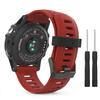 MoKo Band Compatible with Garmin Fenix 3/Fenix 5X, Soft Silicone Replacement Watch Band for Garmin Fenix 3/Fenix 3 HR/Fenix 5X/5X Plus/D2 Delta PX/Descent Mk1 Smart Watch - Dark RED view 1
