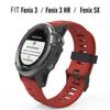 MoKo Band Compatible with Garmin Fenix 3/Fenix 5X, Soft Silicone Replacement Watch Band for Garmin Fenix 3/Fenix 3 HR/Fenix 5X/5X Plus/D2 Delta PX/Descent Mk1 Smart Watch - Dark RED view 2
