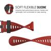 MoKo Band Compatible with Garmin Fenix 3/Fenix 5X, Soft Silicone Replacement Watch Band for Garmin Fenix 3/Fenix 3 HR/Fenix 5X/5X Plus/D2 Delta PX/Descent Mk1 Smart Watch - Dark RED view 3