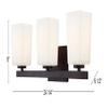 Canarm IVL472A03ORB Ltd Hartley 3 Light Vanity, Oil Rubbed Bronze with Flat Opal Glass view 4
