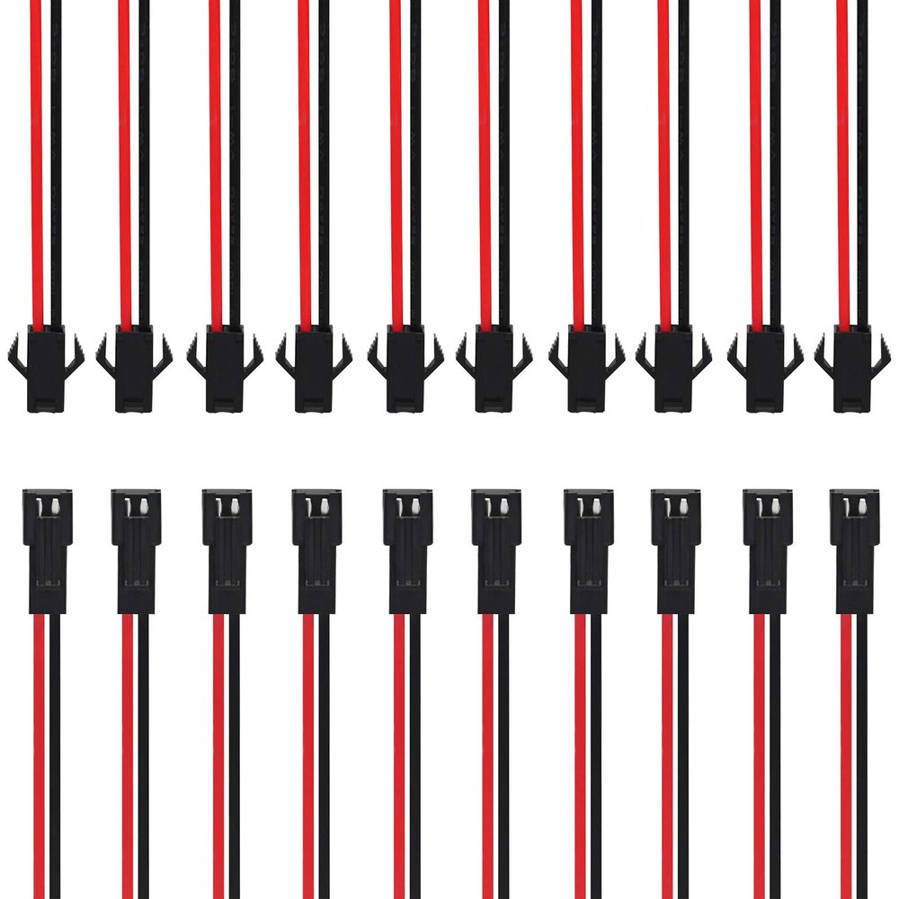 Gikfun JST SM 2-Pins 2P Female & Male Plug Connector Wire Cables for Arduino Electronics DIY (Pack of 10 Pairs) AE1045